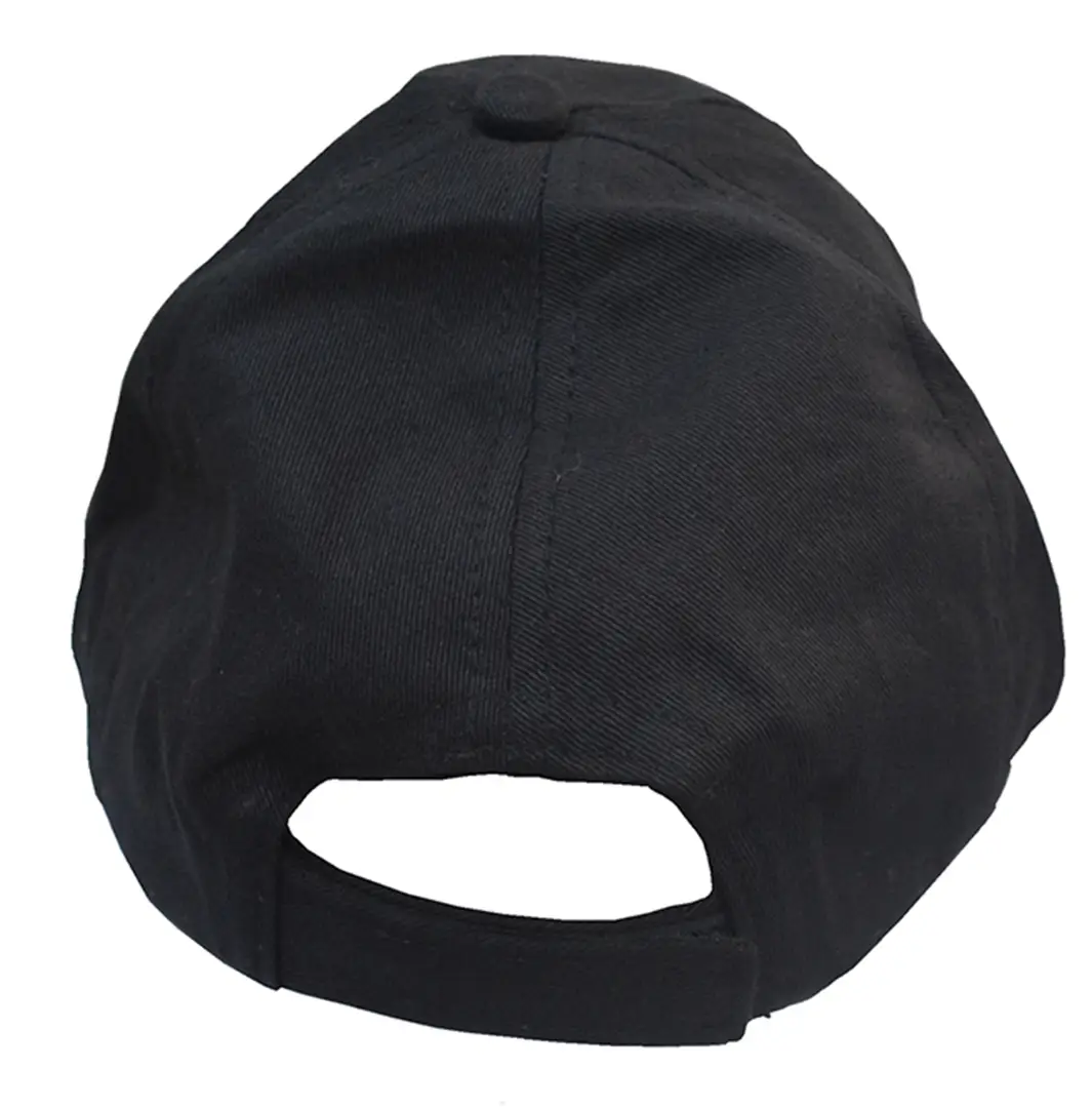 Trendy Cotton Blend Black Solid Cap For Men