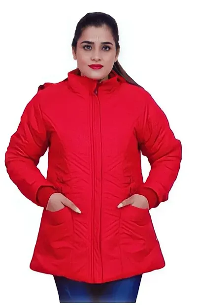 Stylish Polyester Solid Jacket For Women