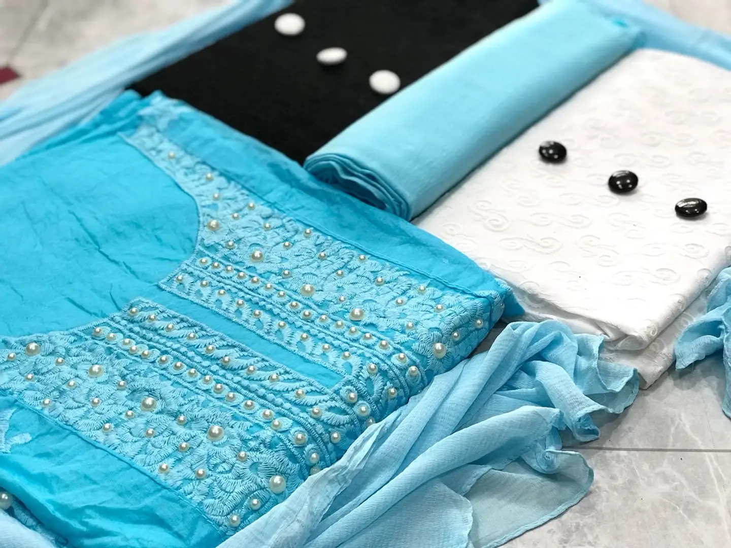 Chikankari dresses lucknowi chikan dress material at wholesale prices -  YouTube
