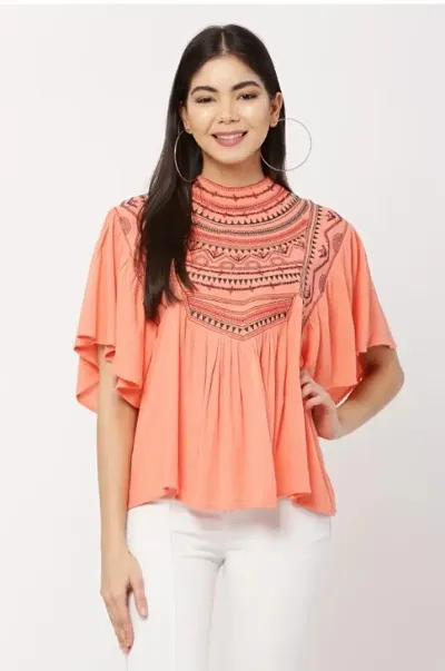 Trendy Cotton Blend Tops 