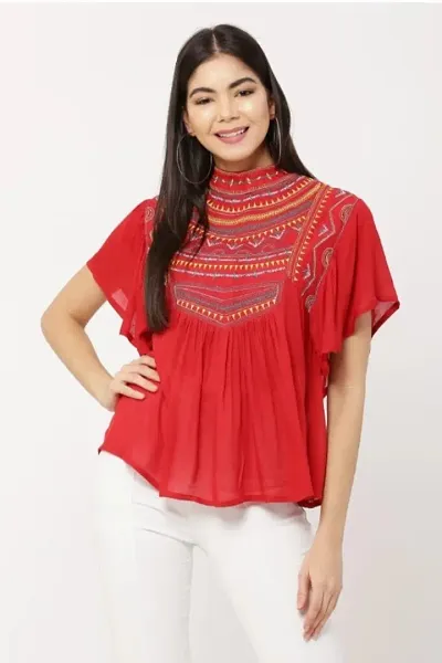 Trendy Cotton Blend Tops t