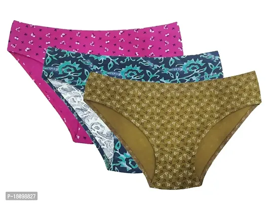 Buy BODYCARE Girls Multicolor Printed Cotton Pack Of 3 Panty