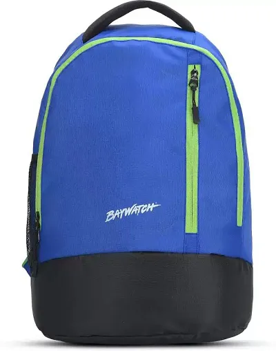 Designer Blue Polyester Printed Backpacks