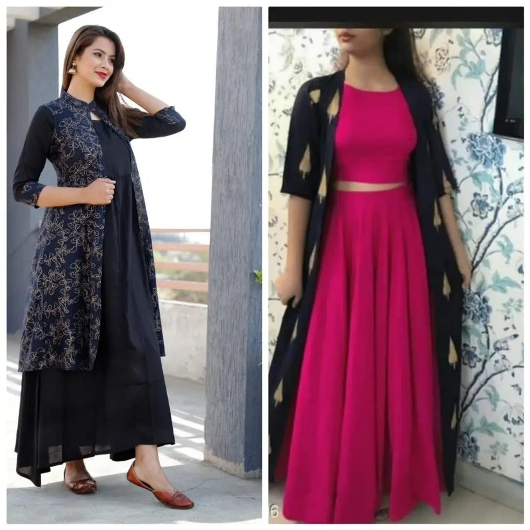 Long kurti with shrug 2019 hotsell