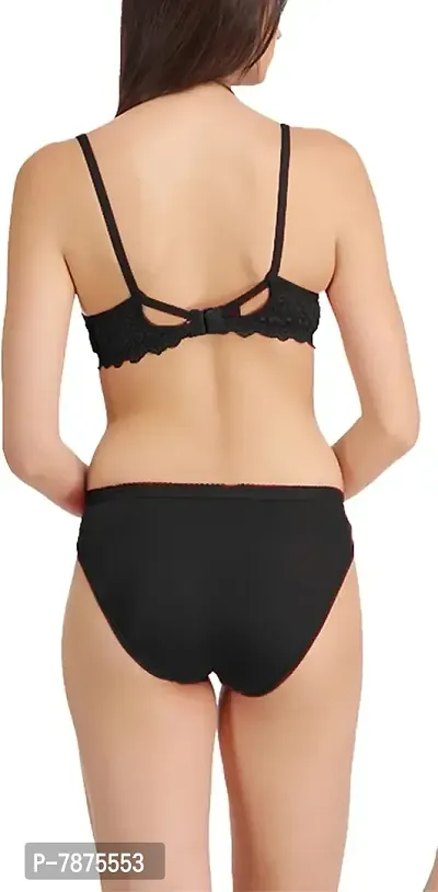 Buy StyFun Cotton Lycra Net Bra Panty Set for Women, Non-Padded