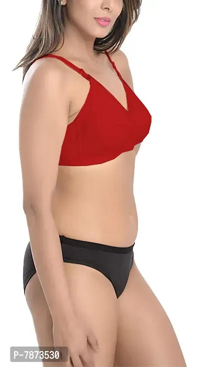 Buy Styfun Bra Panty Set Combo For Women With Sexy And Breathable, Full  Coverage Set, Cross Set, Non-padded, Non-wired, Pack Of 2, Redpink, Cup- B,  Size- 30 Online In India At Discounted