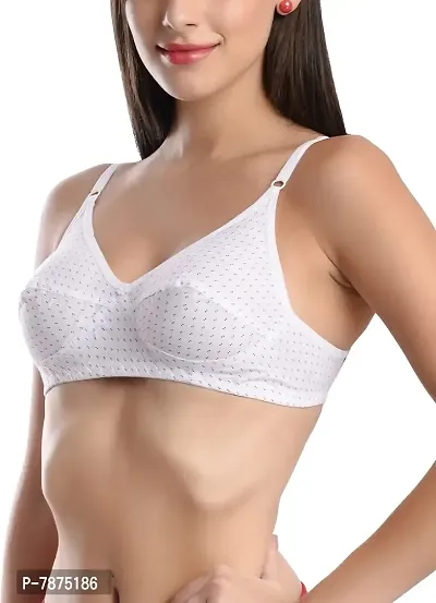 Buy StyFun Women Cotton Non-Wired Bra, Non-Padded, Full Coverage Bra, T-Shirt  Bra, Everyday Bras, Cup-B, Multi-Color Printed Solid Design, Pack of 6, Size-  36 Online In India At Discounted Prices