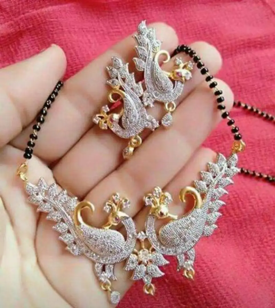 Diamond mangalsutra sale set