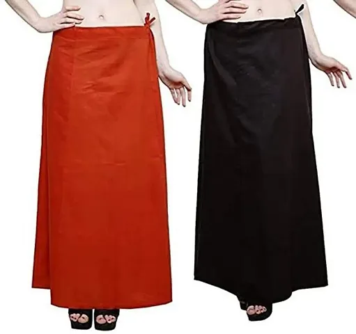 Trendy Women's Cotton Solid Petticoat (Pack Of 2)