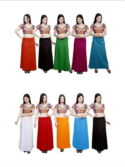 Buy FABMORA Women's Pure Cotton Fasted Color Petticoat Inner Skirt  Shapewear for Saree Pack of 4 Online In India At Discounted Prices