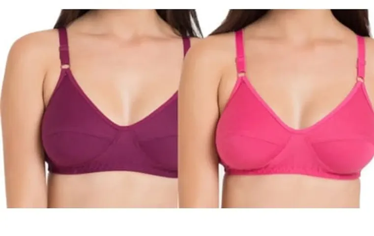 Buy Women Cotton Spandex Full coverage bra pack of 3 Online In