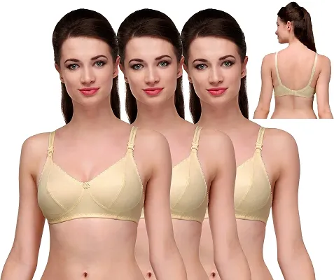 Women's Wirefree Non Padded Daily Full Cup Bra Pack Of 4