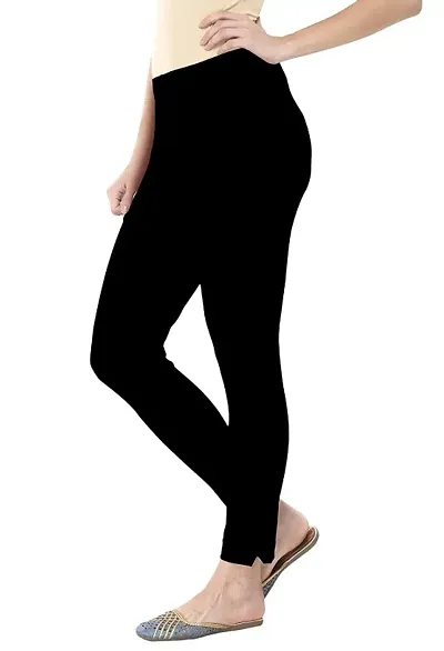 Comfort Lady Ankle Length Ethnic Wear Legging  (Black, Solid)