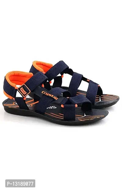 FEATHER LEATHER Genuine Leather Comfortable Sandals & Floaters - Stylish &  Flexible Sandals For Men (Black - 6 UK) : Amazon.in: Fashion