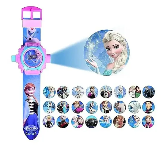 Princes 10 Watch 24 Images Digital Watch - For Boys  Girls Projector Pink Toy Watch With 24 Images For Kids