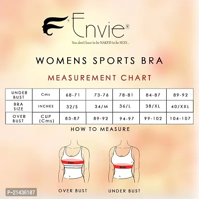 Buy ENVIE Women's Cotton Padded Sports Bra/Removable Pad, Cross