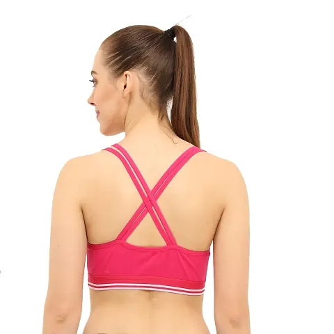 Envie Women Lightly Padded Sports Bra/Non-Wired Removable Padded