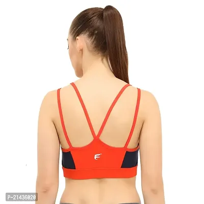 Women's Cotton Padded Sports Bra/Removable Pad, Cross Back/Workout/Yoga  Ladies Inner Wear Daily Use Sports Bra