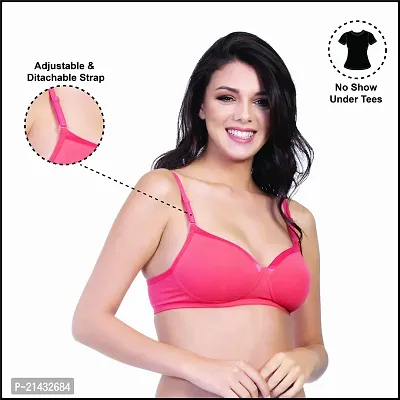 Buy ENVIE Women's Padded Cotton Bra_Ladies Non-Wired T-Shirt BraGirls  Inner Wear Casual Use Everyday Padded Bra Online In India At Discounted  Prices