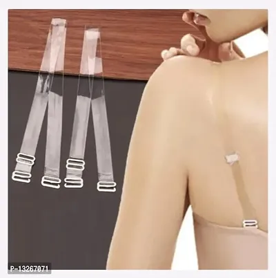 Buy PRB presents transparent strap for bra, invisible clear transparent  strap, clear middle strap, clear straps, bra clear middle straps SIZE  FREE (pack of 8 pair), clear strap bra