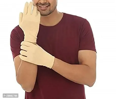 Beige Gloves, Cotton Men And Women Full Hand Sun Protection Gloves