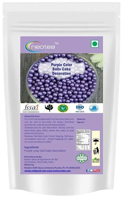 Purple Color Balls for Cake Decoration, 200G