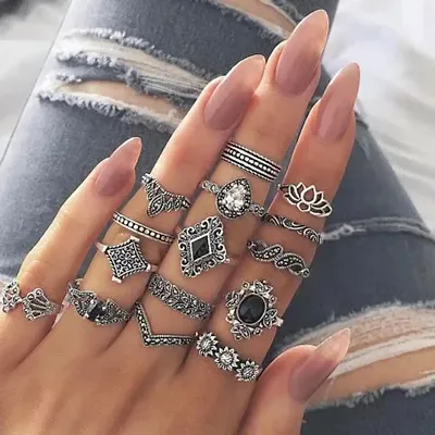 Artificial silver rings sale