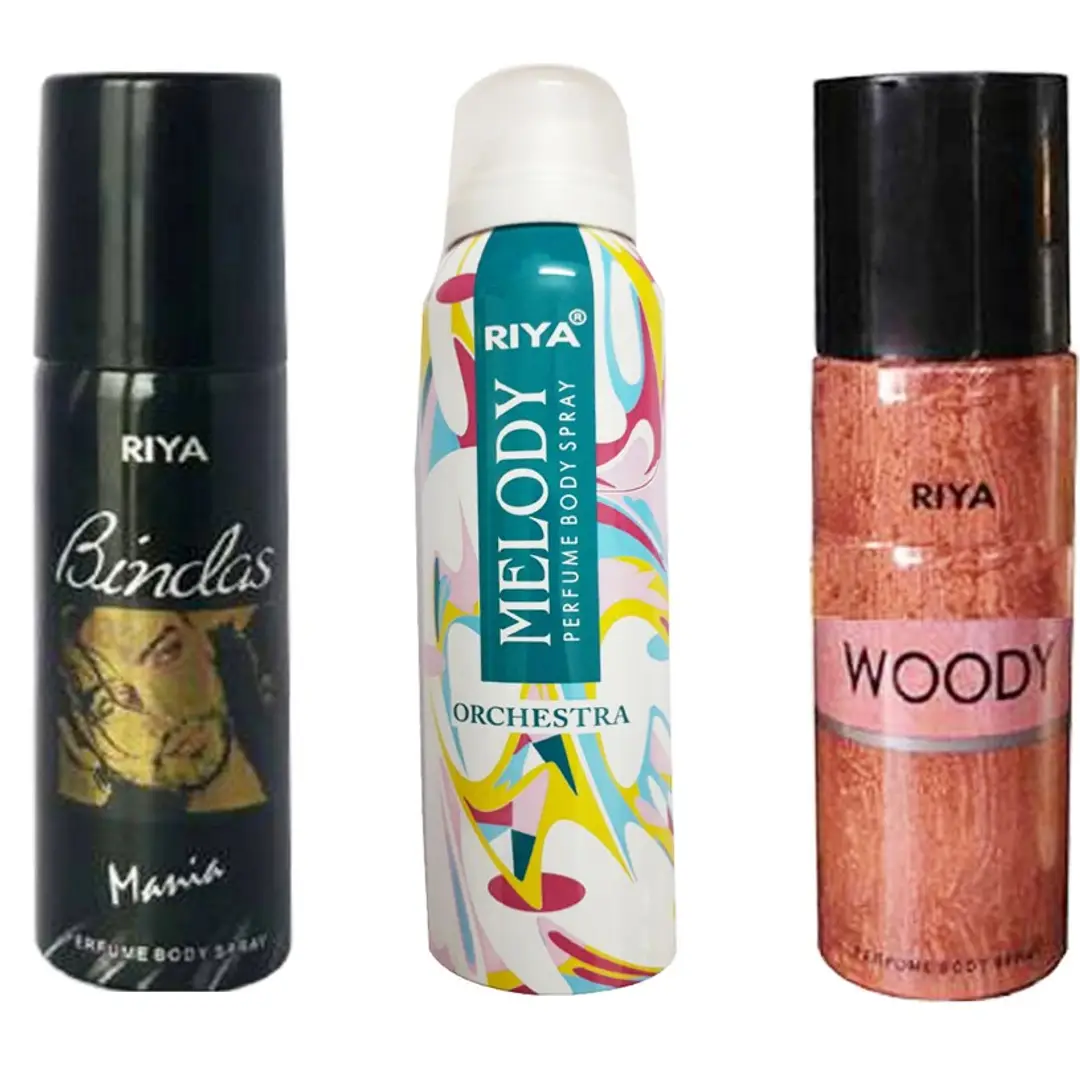 1 RIYA MELODY CLASSICO BODY SPRAY 150 ML 1 RIYA WOODY BODY