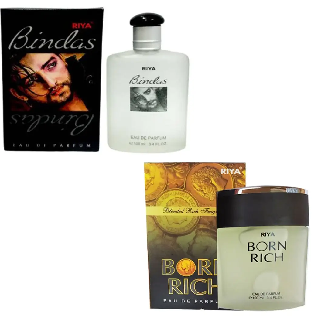 1 RIYA BINDAS PERFUME 100 ML 1 RIYA BORN RICH PERFUME 100 ML