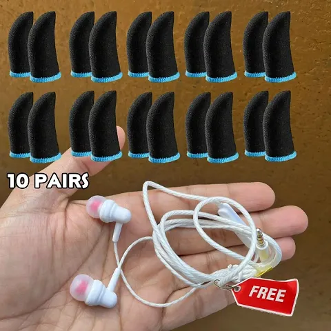 10 Pairs Gaming Sleeve With Free A Solid Wired&nbsp;Earphone