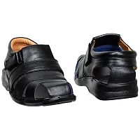 Stylish Black Leather Sandal-thumb2