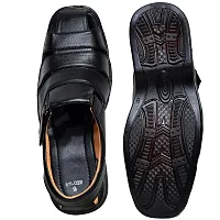 Stylish Black Leather Sandal-thumb3
