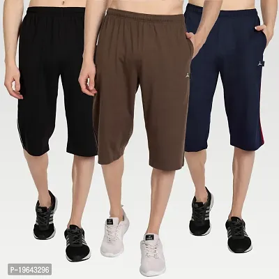 Buy online Men Mid Rise Three-fourths from Shorts and Three - Fourths for  Men by Ajog for ₹599 at 54% off | 2024 Limeroad.com