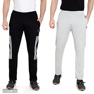 Men Black Solid Relaxed Fit Gym Track Pants – Fitkin
