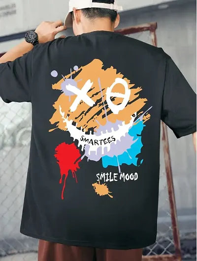 Stylish Graceful Oversized Blend Cotton T-Shirts For Men