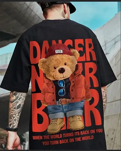Stylish Graceful Oversized Blend Cotton T-Shirts For Men