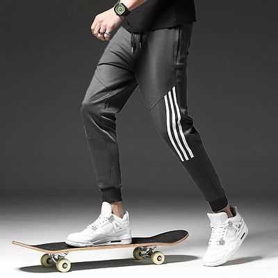 Men Track Pants Slim Fit Polyester