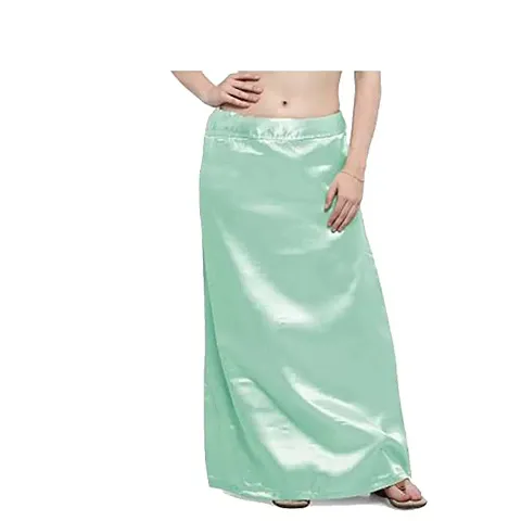 Women's Satin Petticoat Saree Underskirt Sari Underwear Free Size  Adjustable (Maroon)