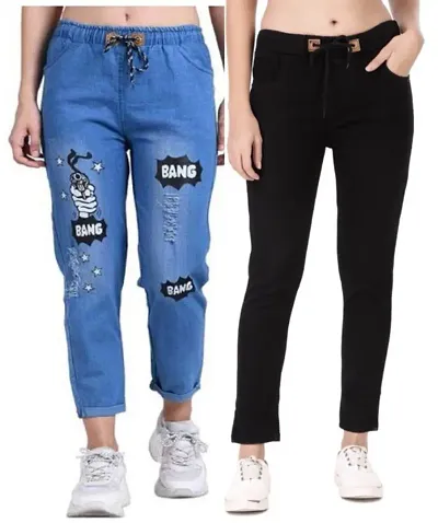 Martin Latest Black Denim Jeans/joggers/palazzo Fit Women Denim Bell Bottom  Jeans For Girls Ladies - Store Apt at Rs 468.00, Pathanamthitta