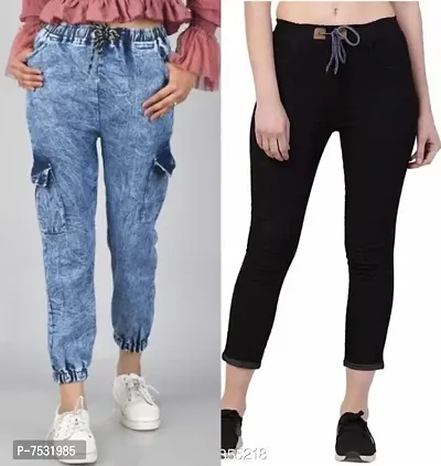 Buy Multicoloured Denim Self Design Jeans Jeggings For Women