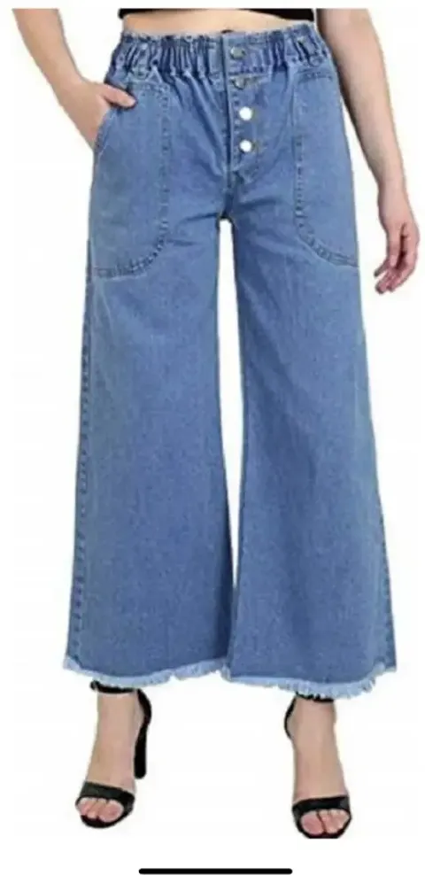 Classy Flared Mid Rise Solid Jeans