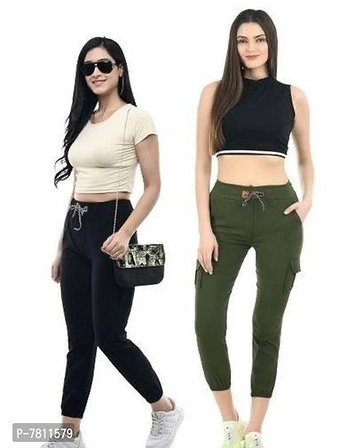 Trendy Latest Joggers Pants And Toko Stretchable Cargo Pants And Capri For  Girls And Women - Combo Pack Of 2 at Rs 803.00, Ladies Jeans