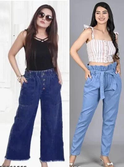 Buy Joggers Fit Women Denim Jeans Combo For Girls (Pack of 2) Online In  India At Discounted Prices