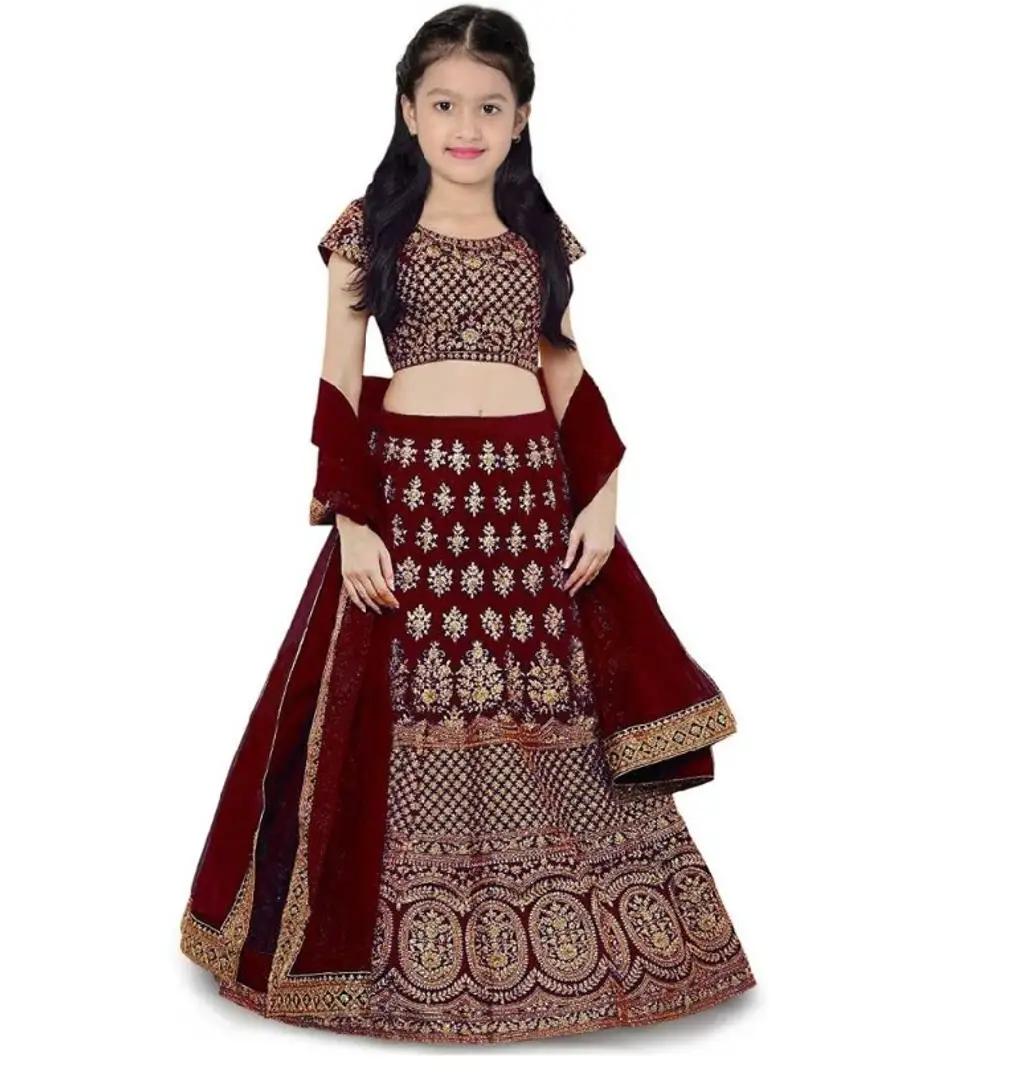 Kids Party Lehenga | Baby Girl Lehenga Dress for Indian Wedding-cacanhphuclong.com.vn