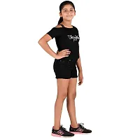 Billyball Girls Printed One Side Shoulder Half Sleeve Top/Tshirts(Pack of 1)-thumb2