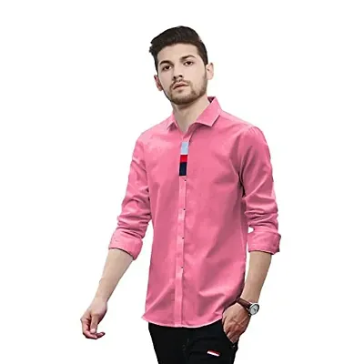 Men's Pure Cotton Slim Fit Full Sleeve Casual Solid Shirts