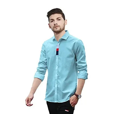Men's Pure Cotton Slim Fit Full Sleeve Casual Solid Shirts