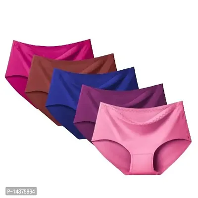 Mrat Seamless Lingerie Briefs Underwear for Women Mid-waist Cotton