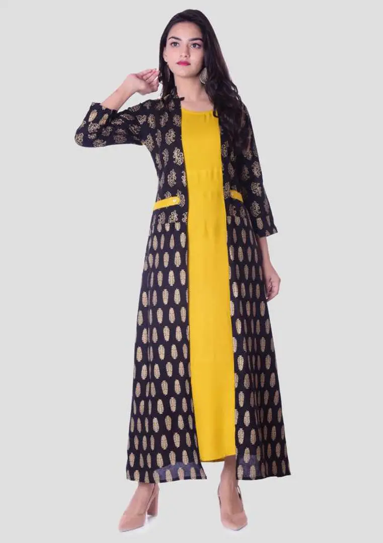 kurta with long shrug