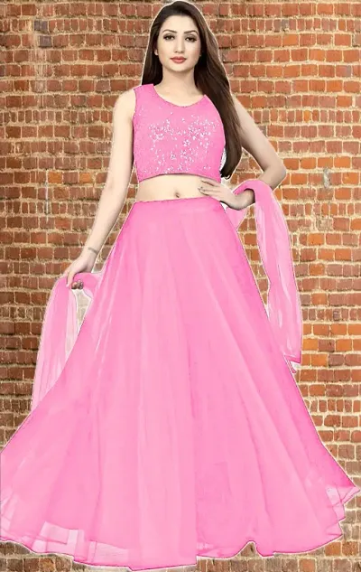 Fancy Net Self Design Lehenga Choli